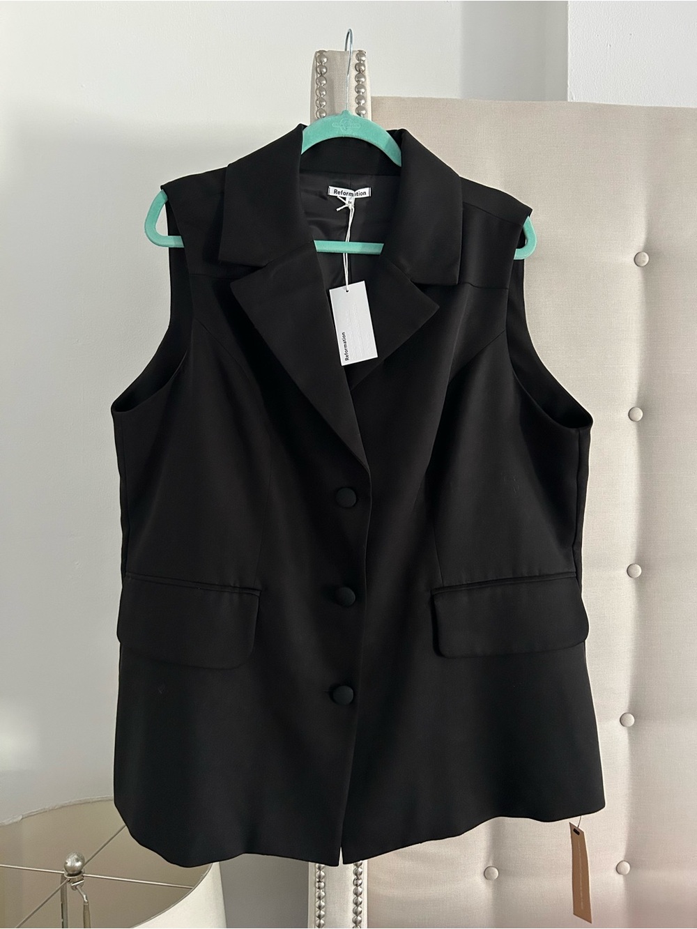 NWT Reformation black vest $168